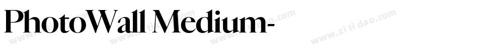 PhotoWall Medium字体转换